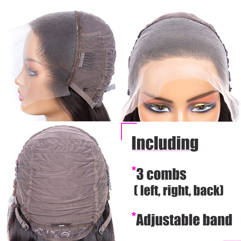 XBL Hair 13x4/13x6 HD Full Frontal Wig Loose Deep Wave Lace Bleached Knots Front Wig Invisible HD Lace Wig