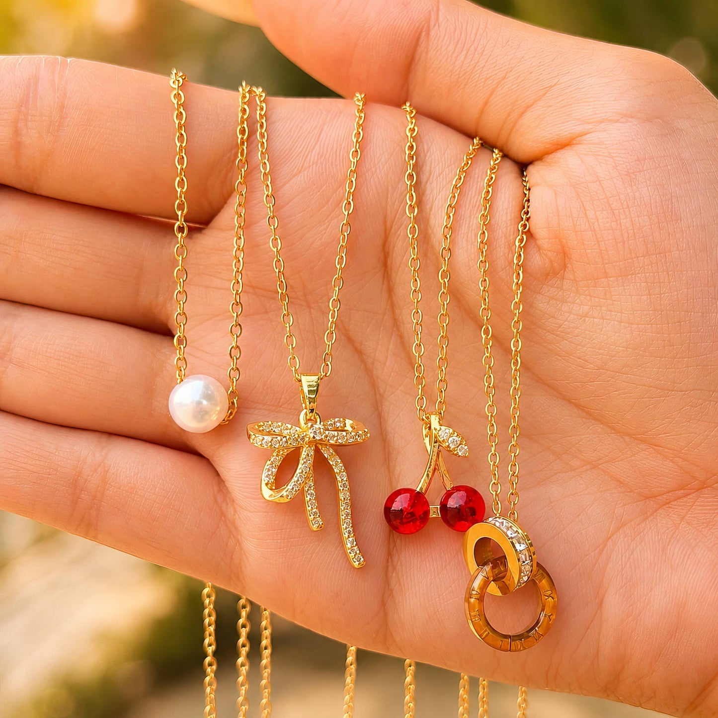Golden Bow Necklace