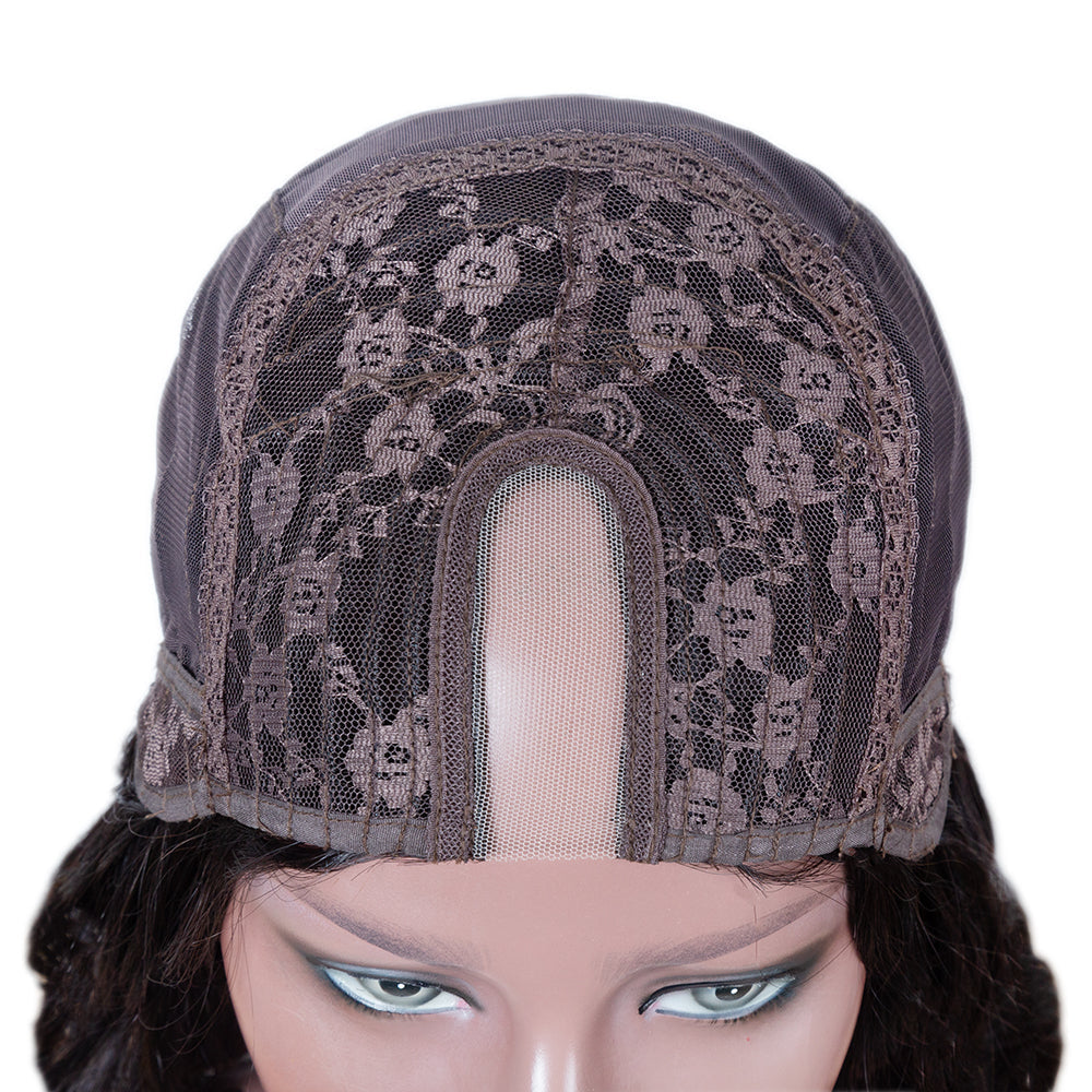 XBL Hair 250% High Density Glueless U Part Wig Body Wave Human Hair Wigs