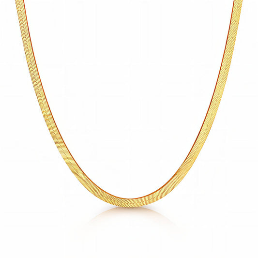 VKC Golden Doll Necklace chain necklace on a white background