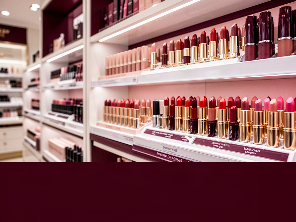 Lipsticks beauty shopping aisle