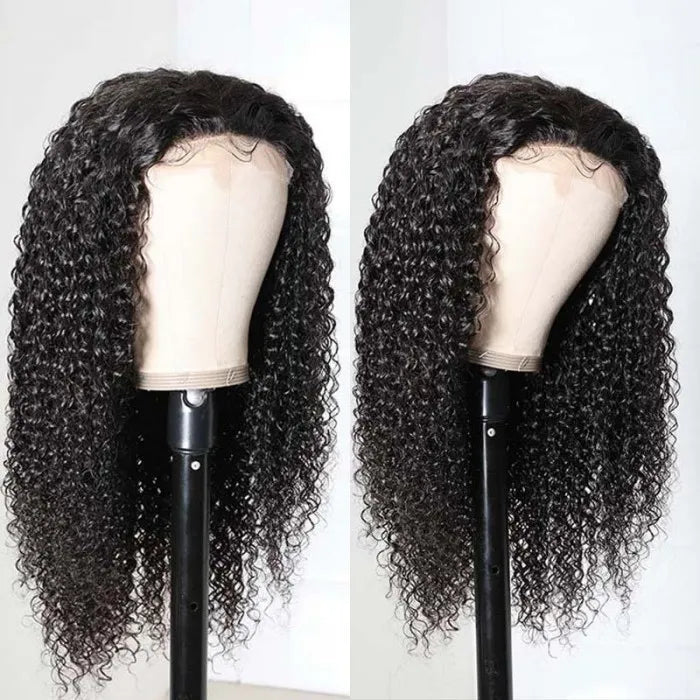 XBL Hair Curly Wig 4x4/5x5/6x6 HD Bleached Knots Lace Closure Wig Deep Curly Lace Closure Wig