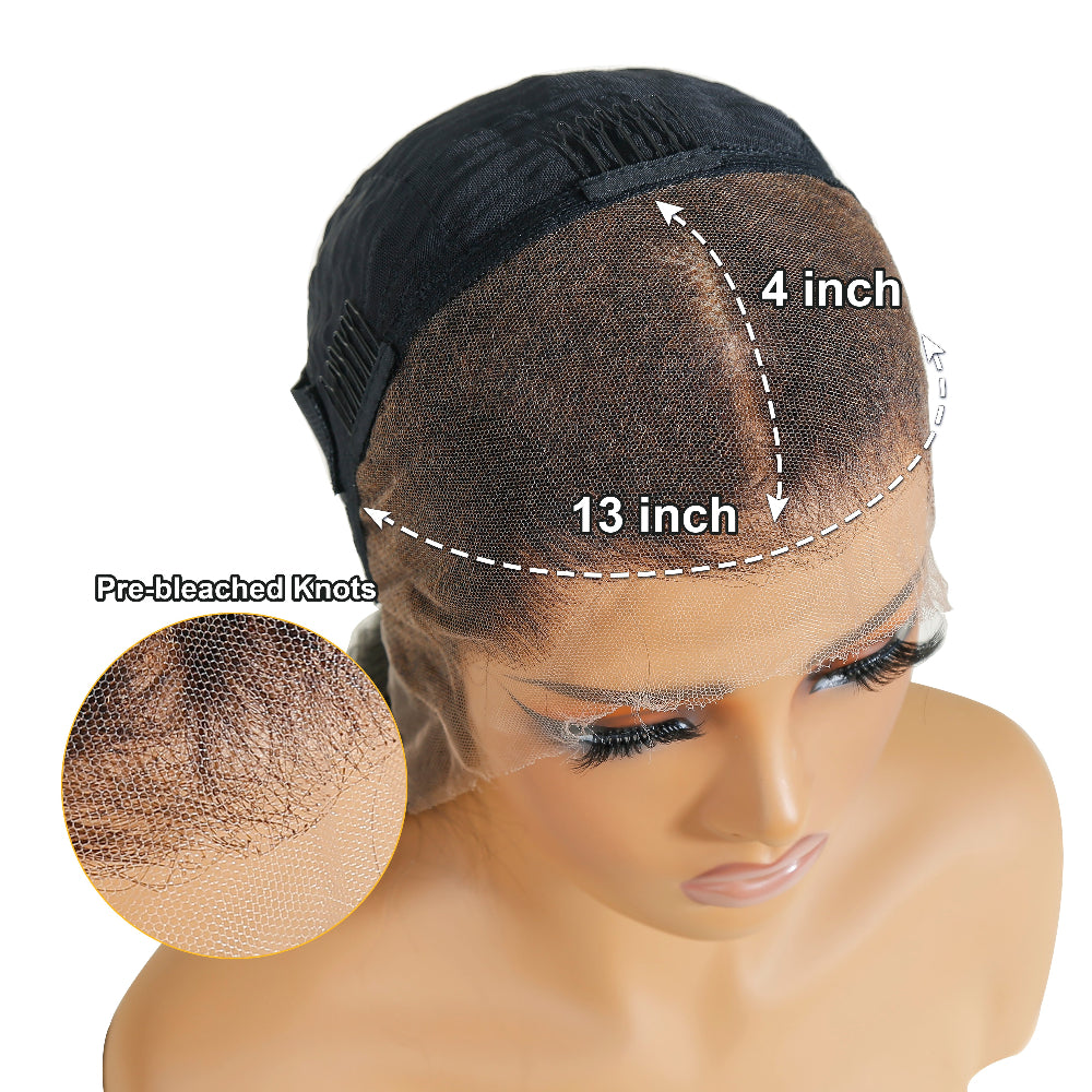 XBL Hair Body Wave Lace Frontal Wig 13x4/13x6 HD Full Frontal Bleached Knots Wig Pre-plucked 100% Human Hair Wig