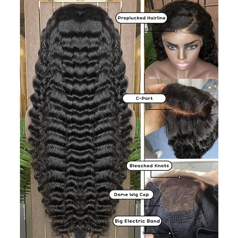 Bleached Knots 200% Density Glueless Ready to Go 5x5 HD Closure Wig Pineapple Wave with Preplucked Hairline