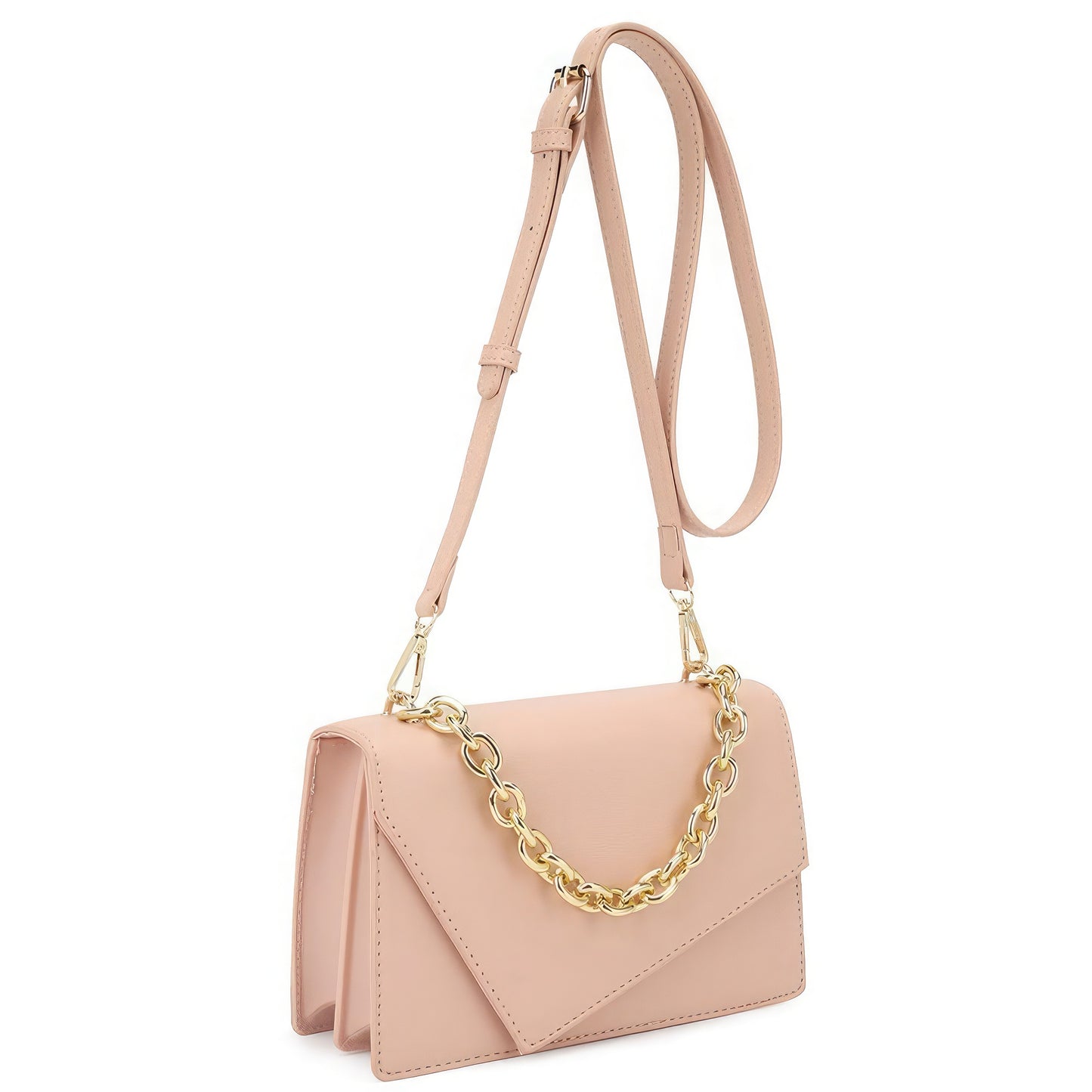 Smooth Plain Chain Link Crossbody Bag image 3