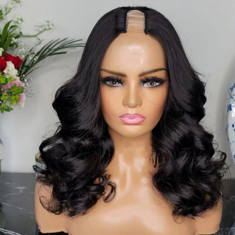 XBL Hair 250% High Density Glueless U Part Wig Body Wave Human Hair Wigs