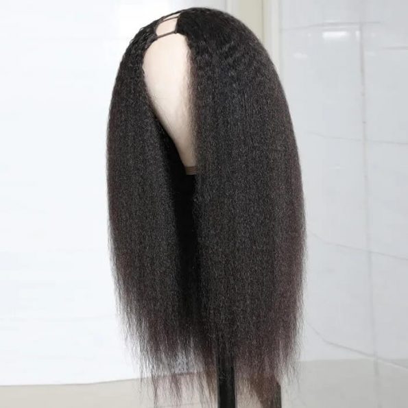 XBL Hair 250% Density Glueless U Part Wig Kinky Straight U Part Human Hair Wigs
