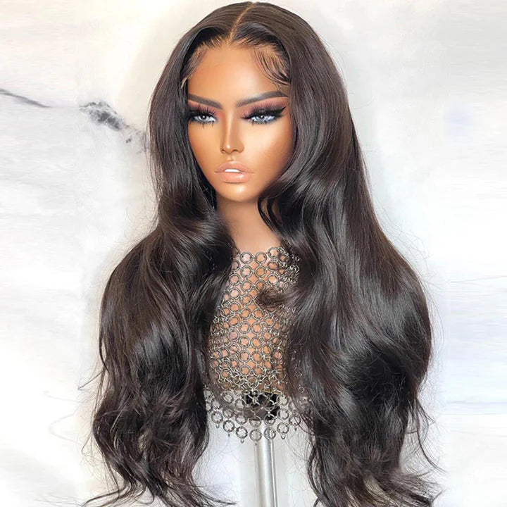 BODY WAVE 4X4 LACE CLOSURE WIG GLUELESS HUMAN HAIR WIG image 1