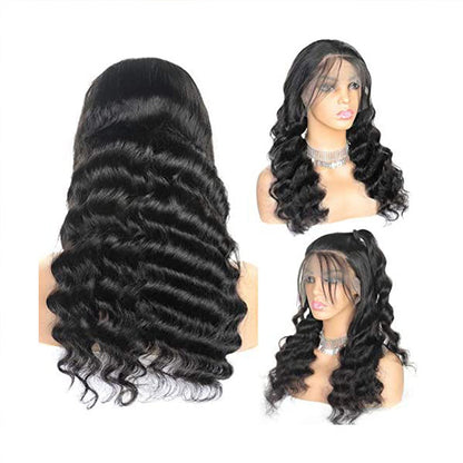 XBL Hair 13x4/13x6 HD Full Frontal Wig Loose Deep Wave Lace Bleached Knots Front Wig Invisible HD Lace Wig