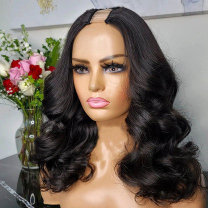 XBL Hair 250% High Density Glueless U Part Wig Body Wave Human Hair Wigs