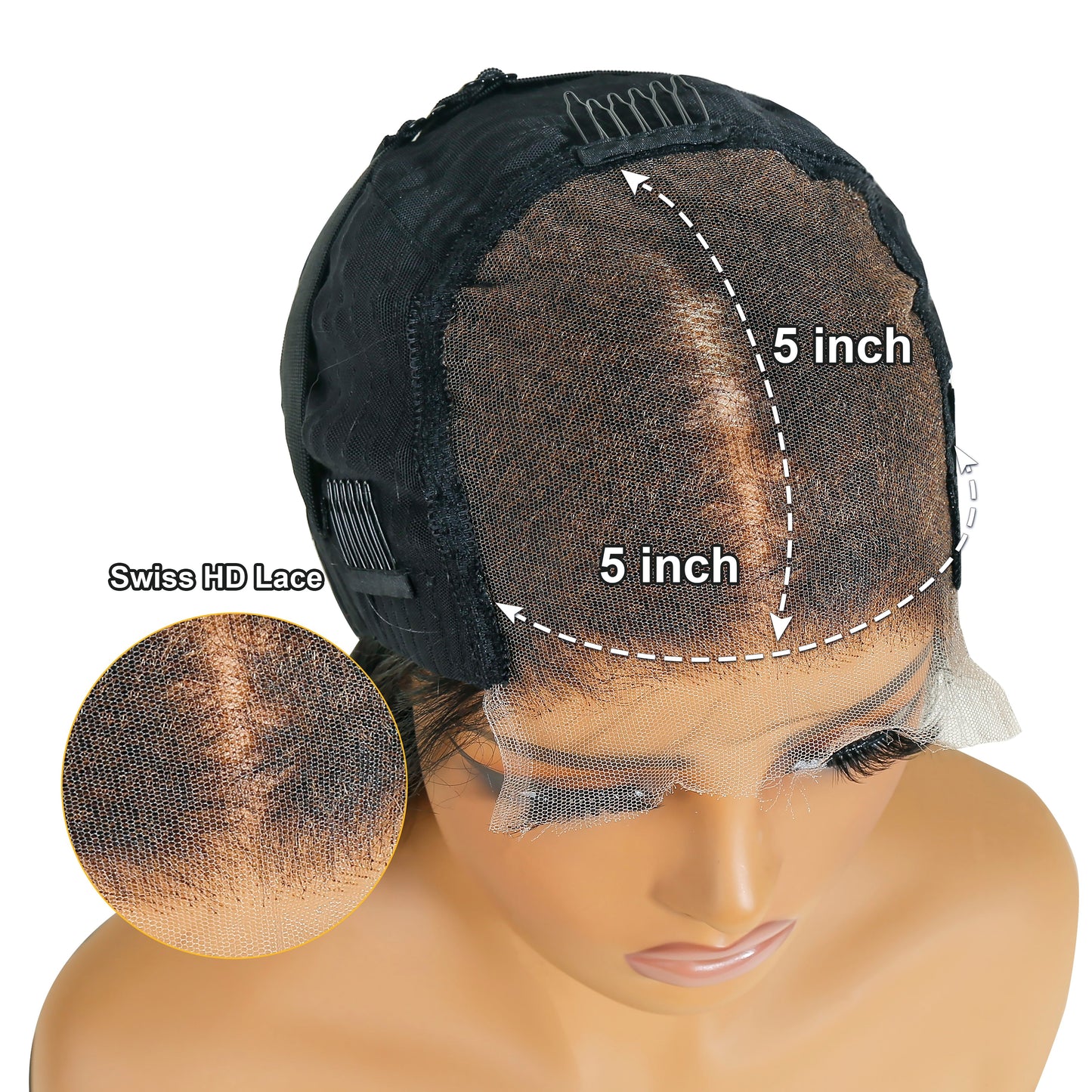 XBL Hair Curly Wig 4x4/5x5/6x6 HD Bleached Knots Lace Closure Wig Deep Curly Lace Closure Wig