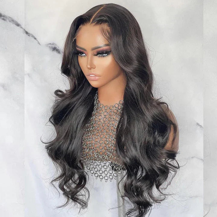 BODY WAVE 4X4 LACE CLOSURE WIG GLUELESS HUMAN HAIR WIG image 0