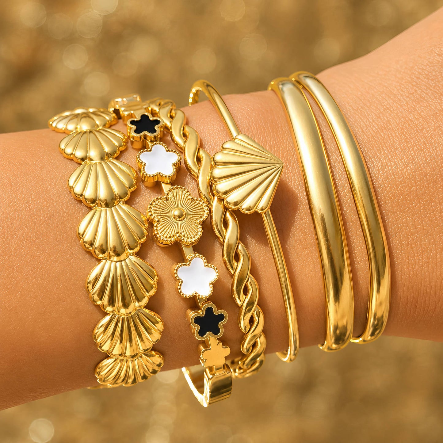Flower Meadow Gold Bracelet