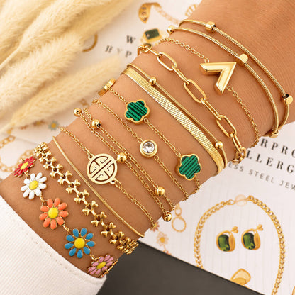 Emerald Bloom Bracelet