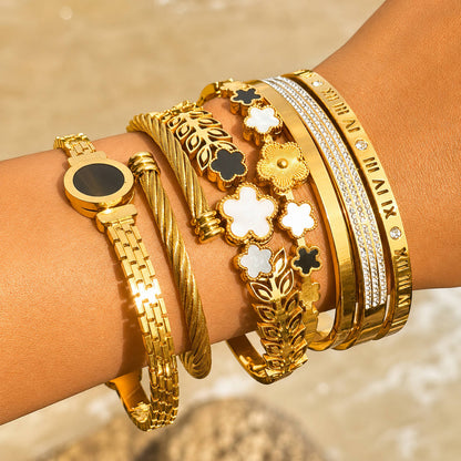 Midnight Bloom Cuff Bracelet