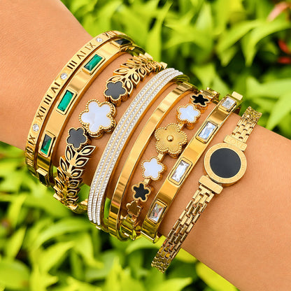 Midnight Bloom Cuff Bracelet