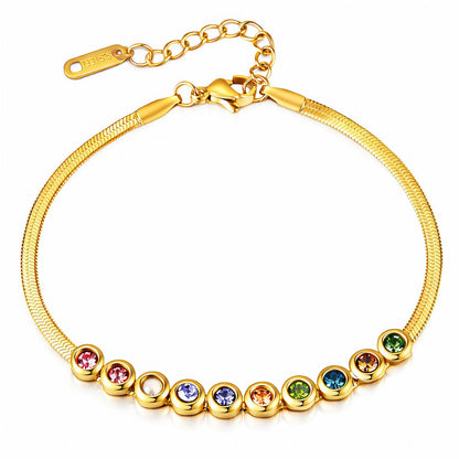 Radiant Gem Herringbone Bracelet