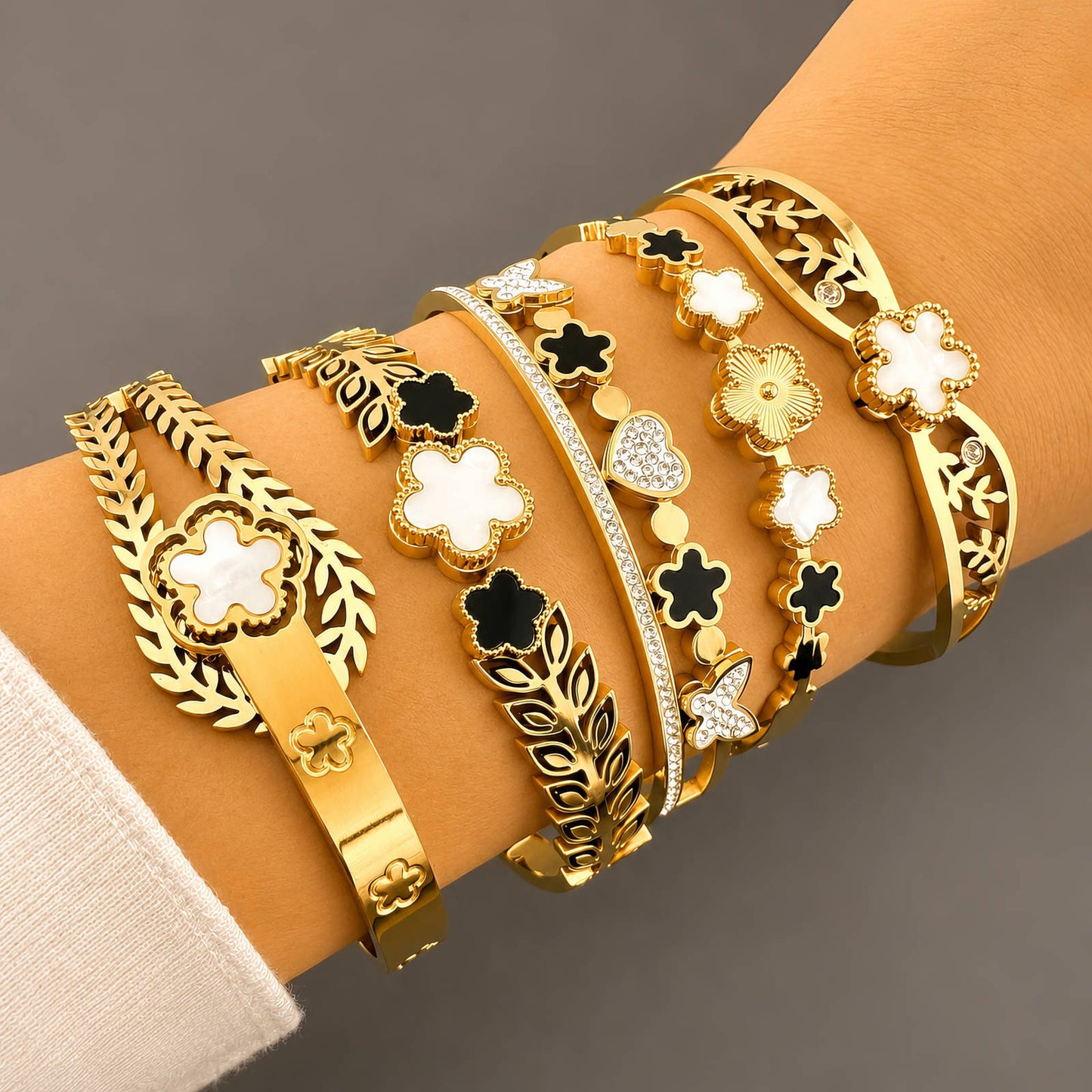 Midnight Bloom Cuff Bracelet