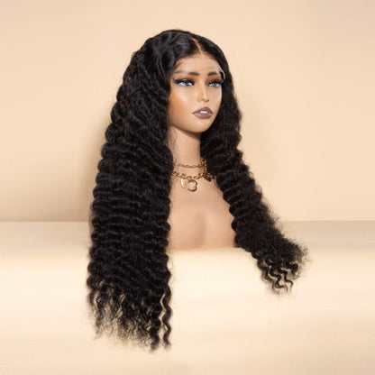XBL Hair Deep Wave Wig 13x4/13x6 HD Lace Frontal Bleached Knots Wig Can Make Deep Part