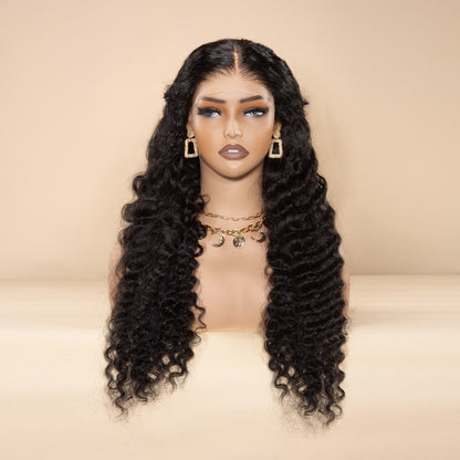 XBL Hair Deep Wave Wig 13x4/13x6 HD Lace Frontal Bleached Knots Wig Can Make Deep Part