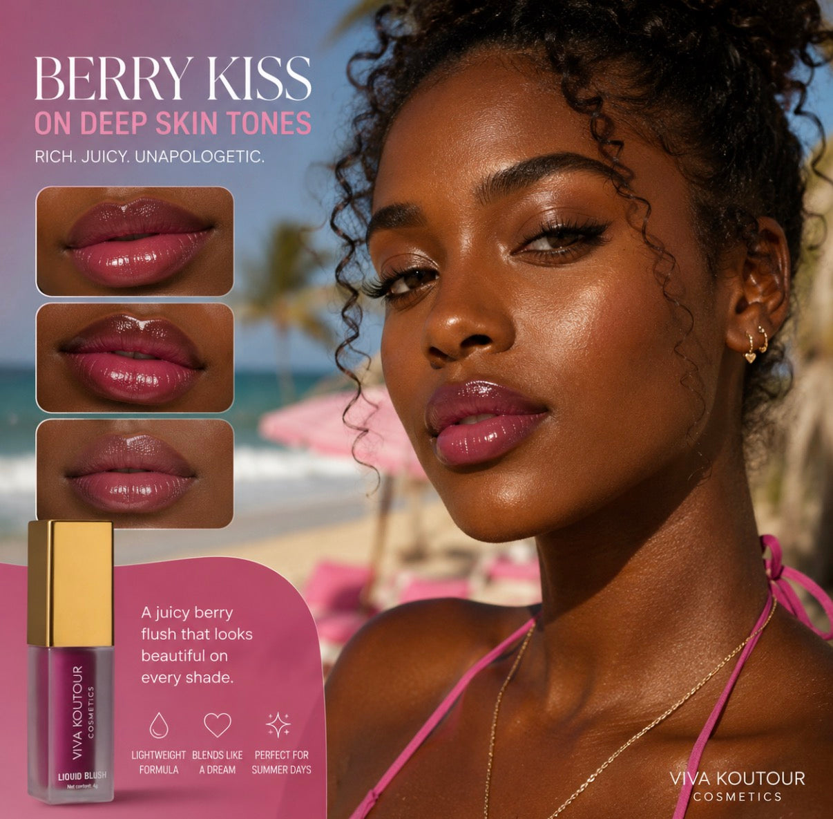 Rubor líquido Berry Kiss n.° 6