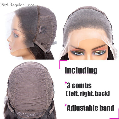 XBL Hair Body Wave Lace Frontal Wig 13x4/13x6 HD Full Frontal Bleached Knots Wig Pre-plucked 100% Human Hair Wig