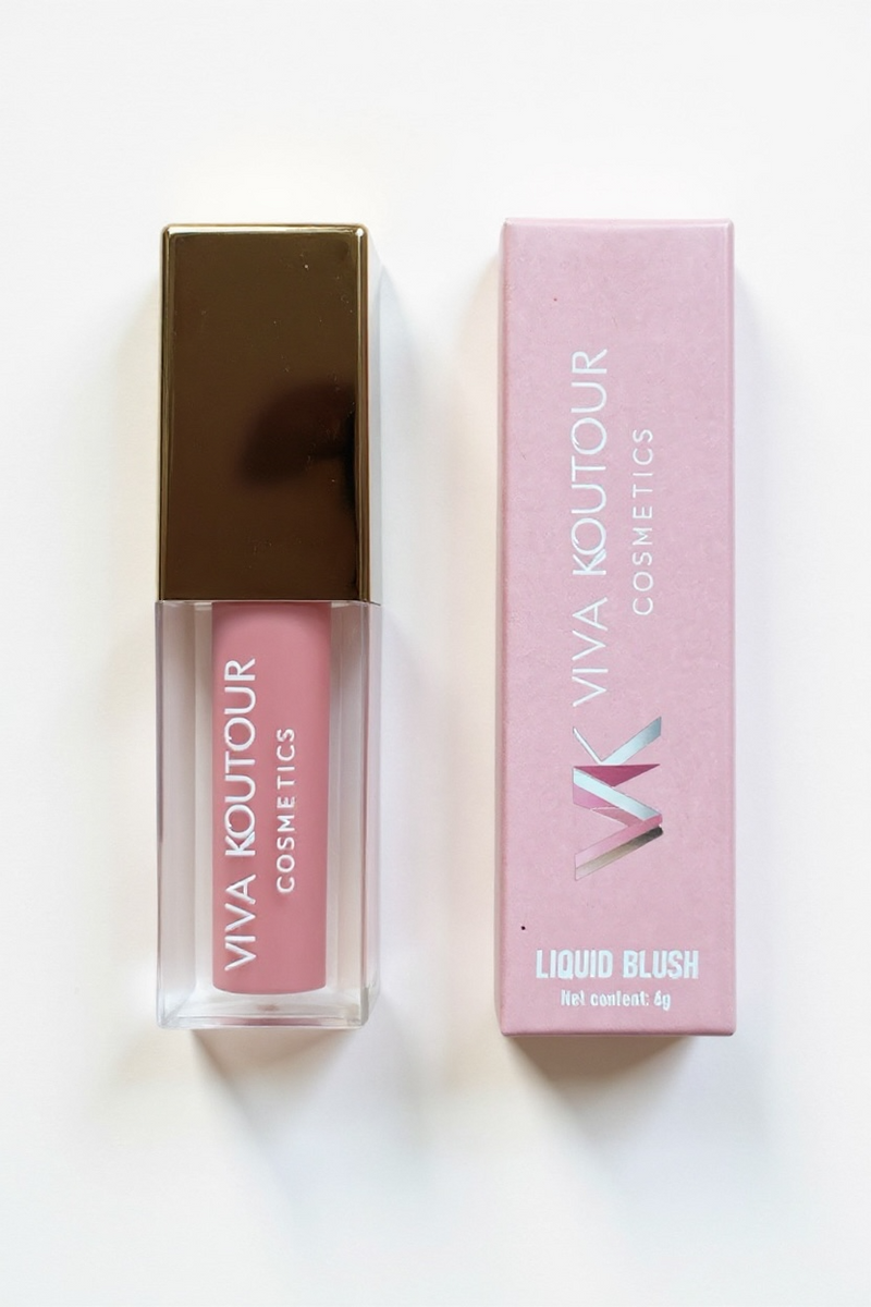 Barely There Glow Liquid Blush soft pink shade applied on cheeks for a natural dewy flush