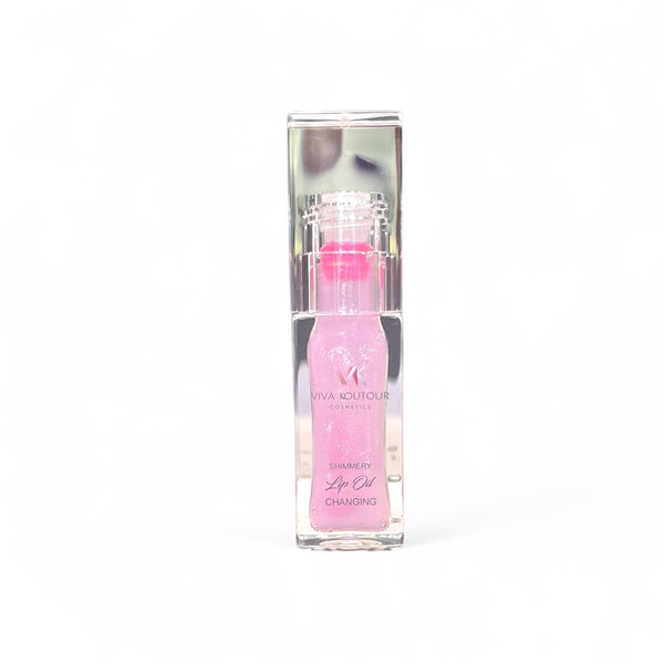 Viva Koutour Cosmetics PH- Lip Changing Oil Hydrating Shimmer Lip Gloss with Hyaluronic Acid, Bubble Gum