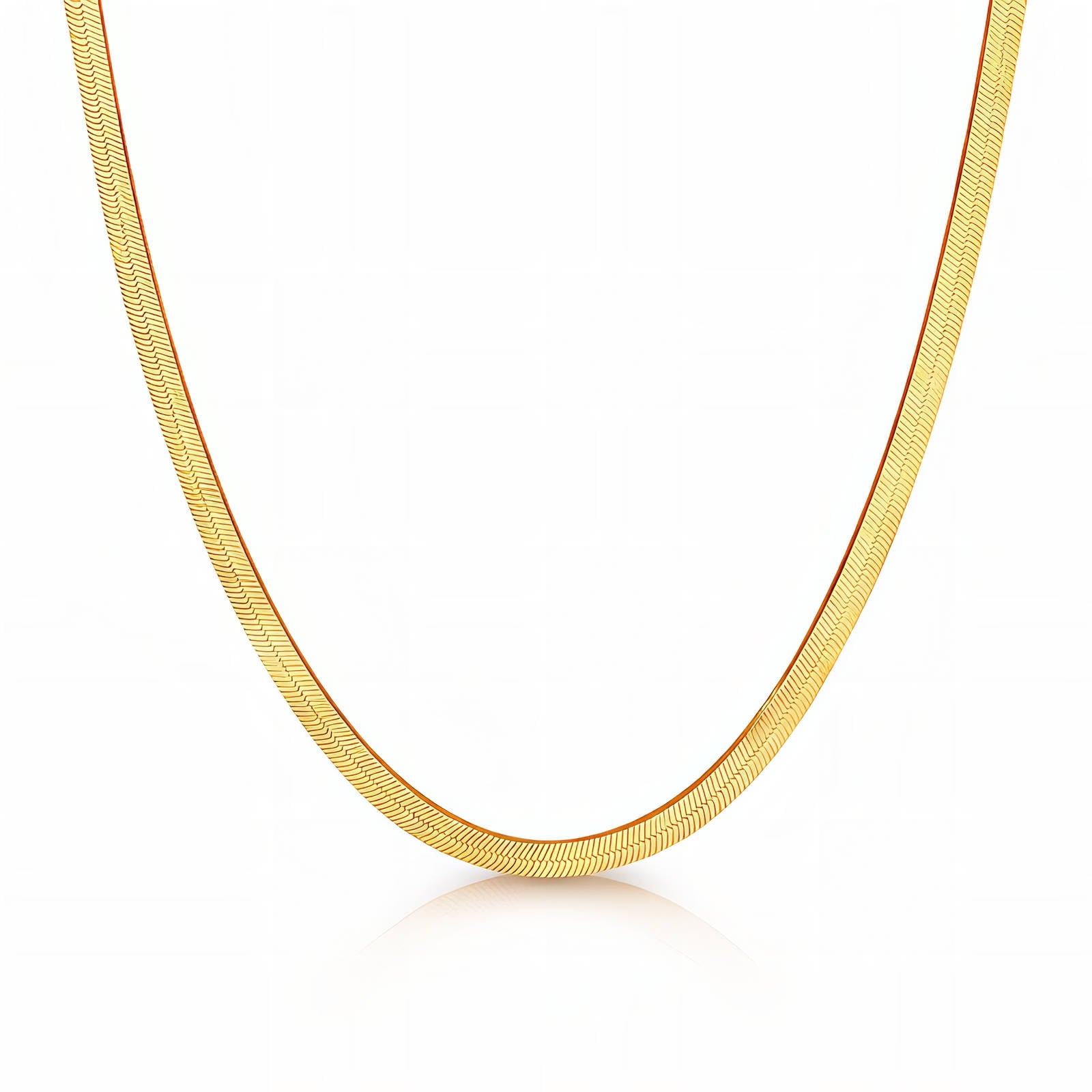 VKC Golden Doll Necklace chain necklace on a white background