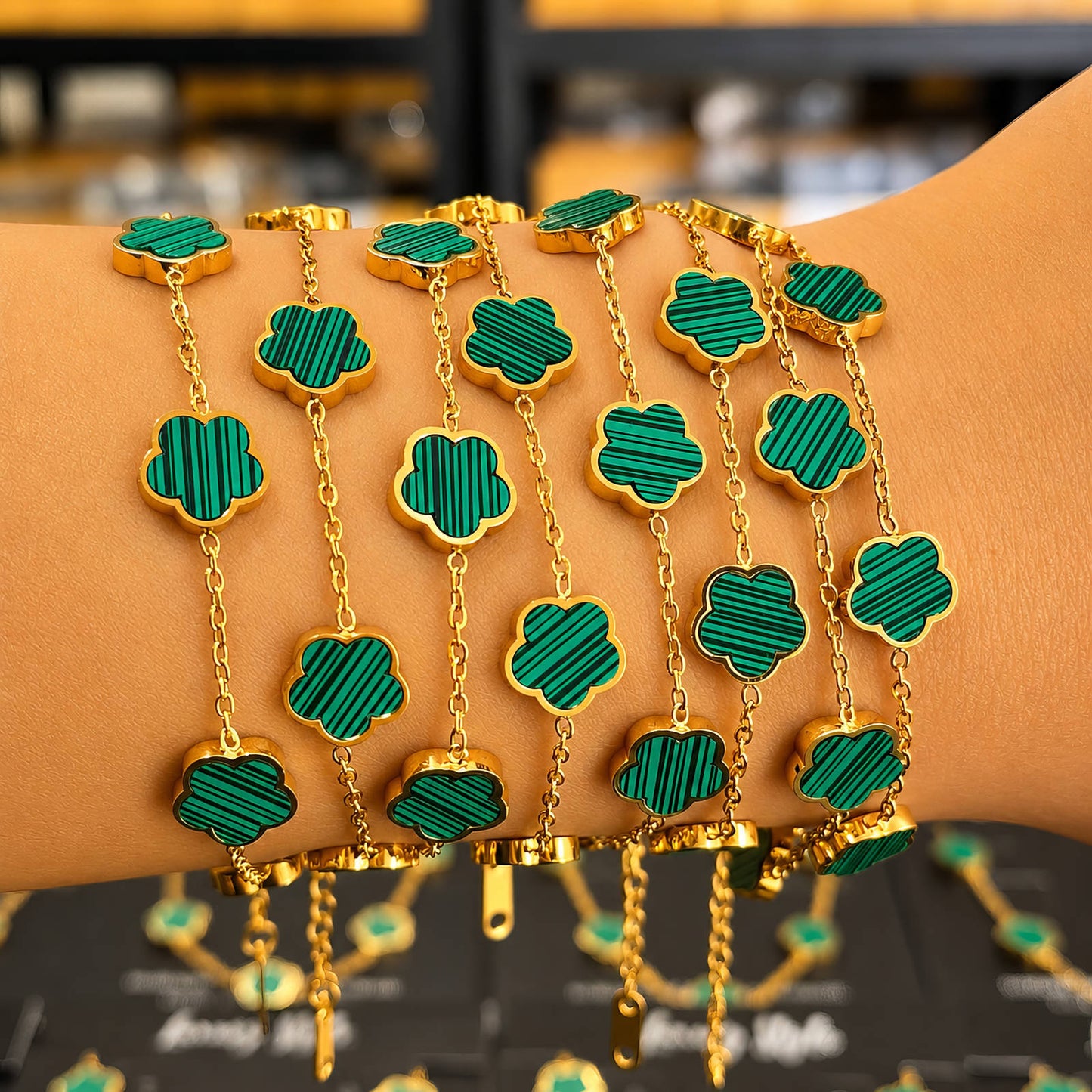 Emerald Bloom Bracelet