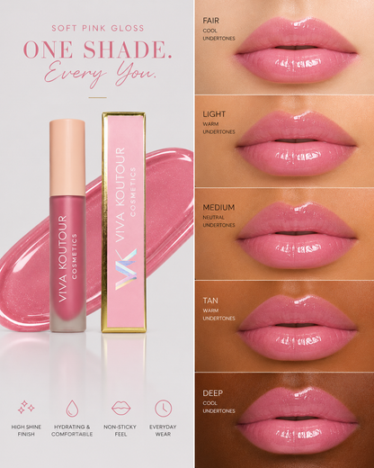 Bubblegum Brat Pink Lip Gloss – Hydrating, Non-Sticky Shine