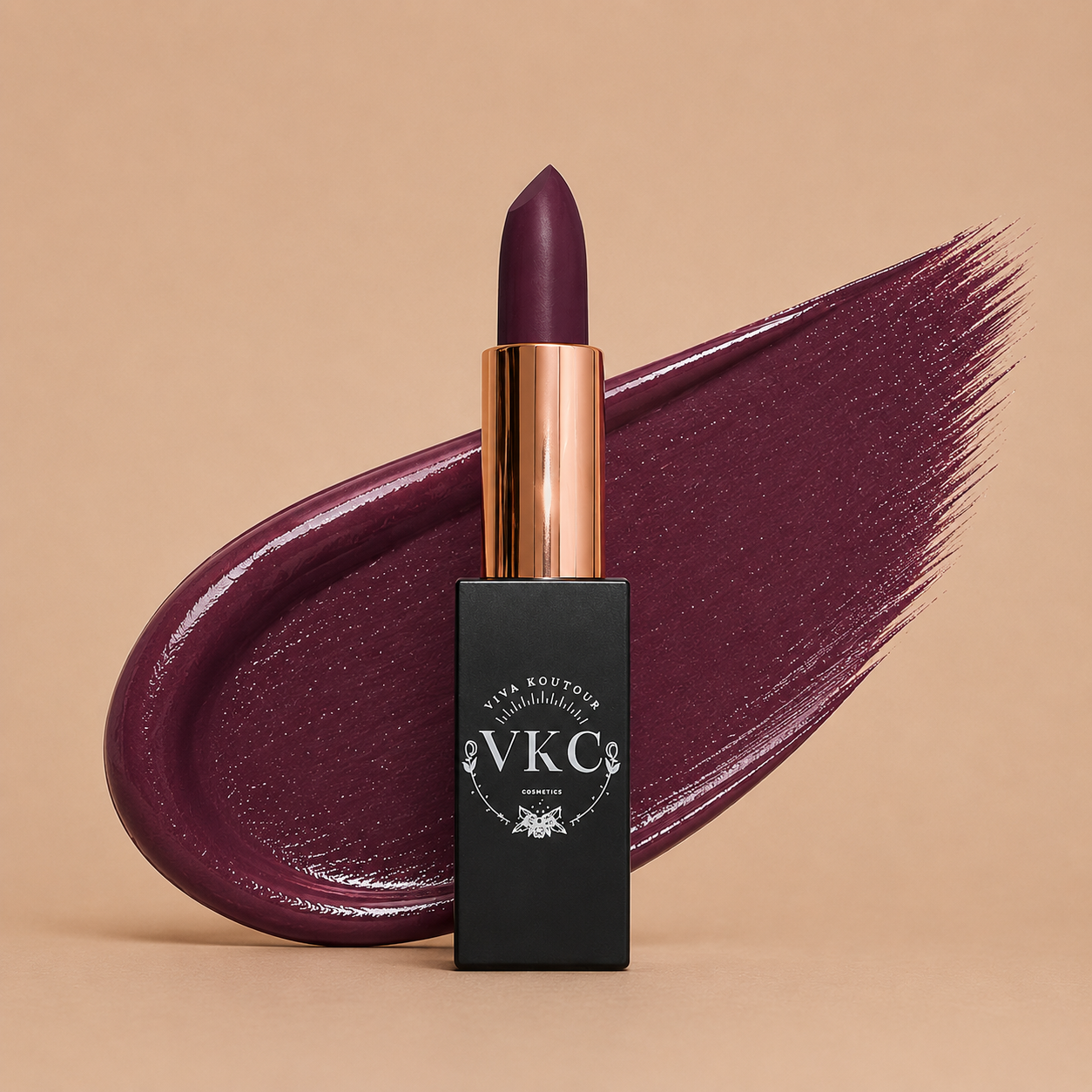 Burnt Amber Cream Lipstick – Hydrating High-Shine Formula | Viva Koutour Cosmetics