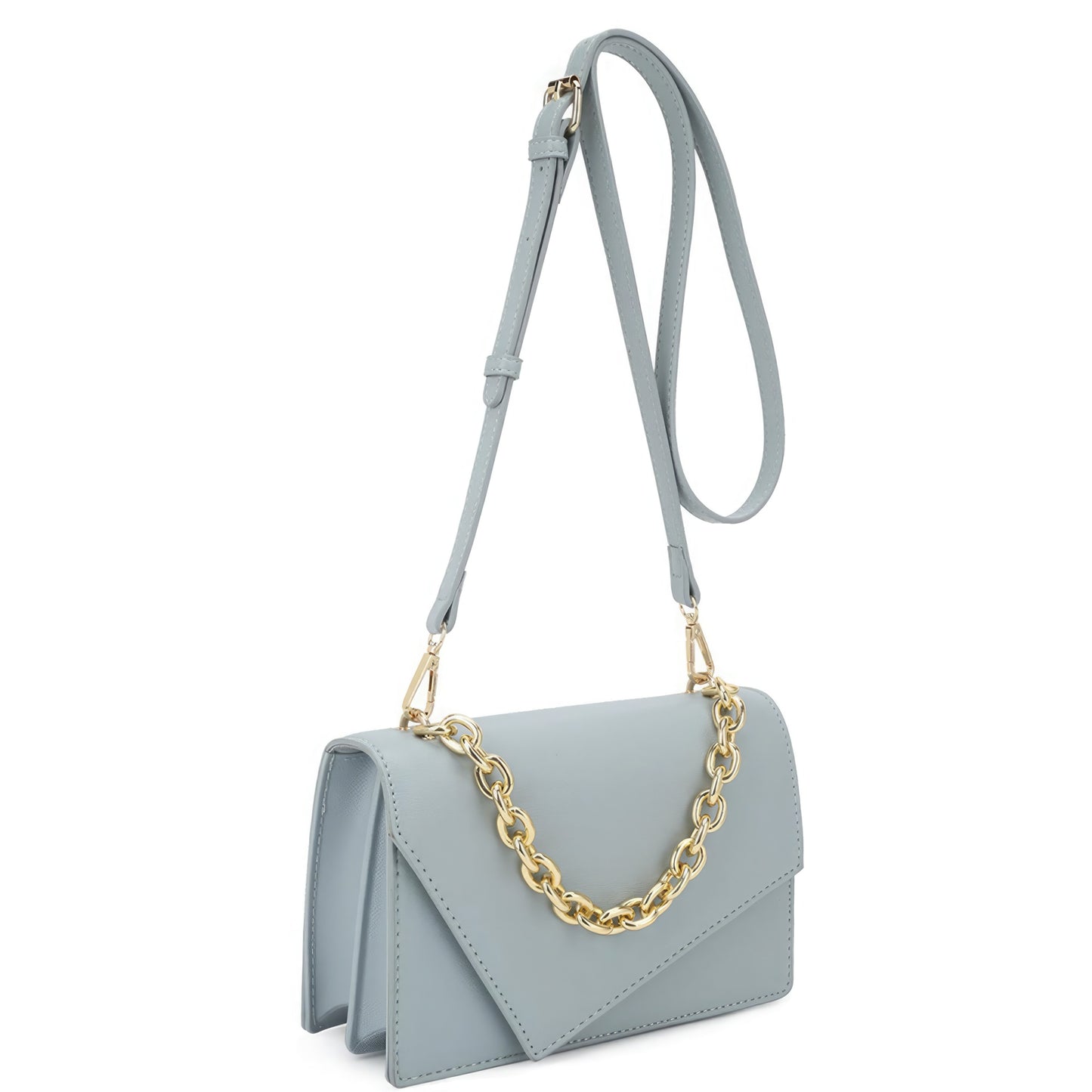 Smooth Plain Chain Link Crossbody Bag image 4