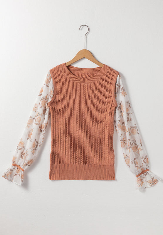 Knit Blouse Sleeve Sweater