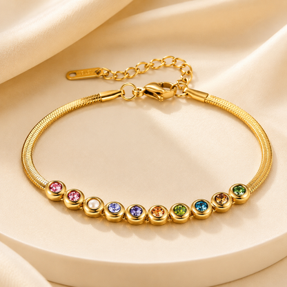 Radiant Gem Herringbone Bracelet