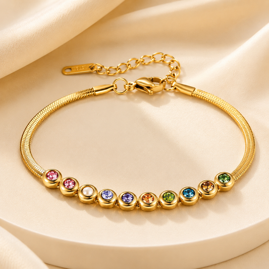 Radiant Gem Herringbone Bracelet
