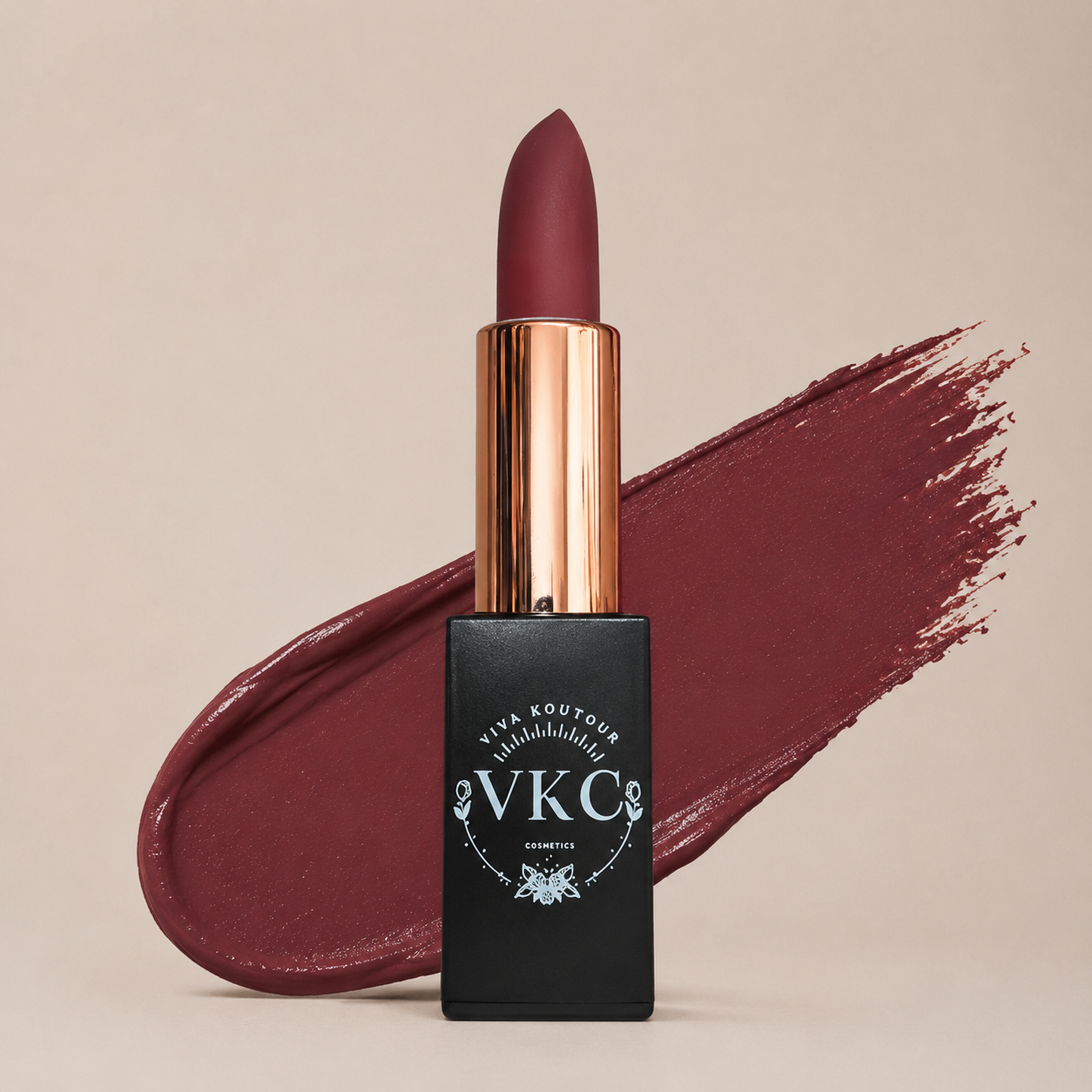 Fate Cream Lipstick – Deep Burgundy High-Shine Vegan Formula
