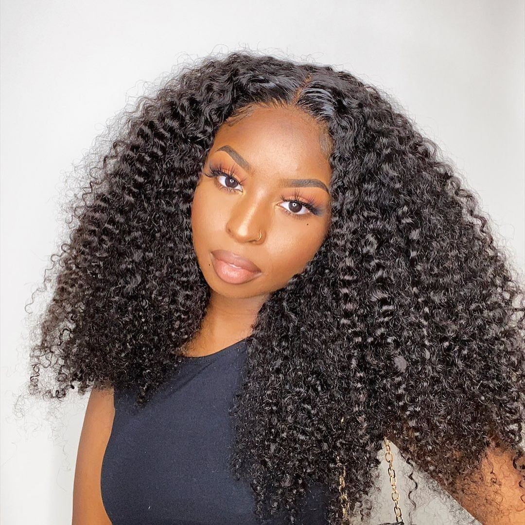 KINKY CURLY 13X4 LACE FRONTAL WIG image 1