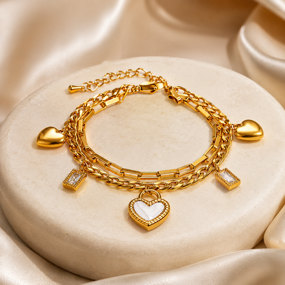 Amour Luxe Layered Charm Bracelet