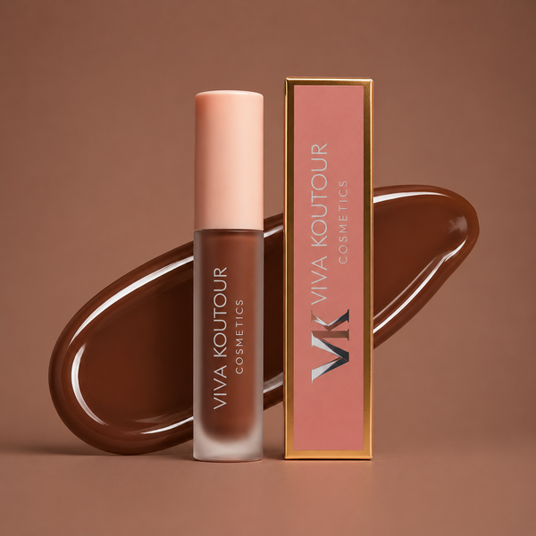 Mocha Kiss Lip Gloss – High-Shine Shimmer, Warm Brown Shade