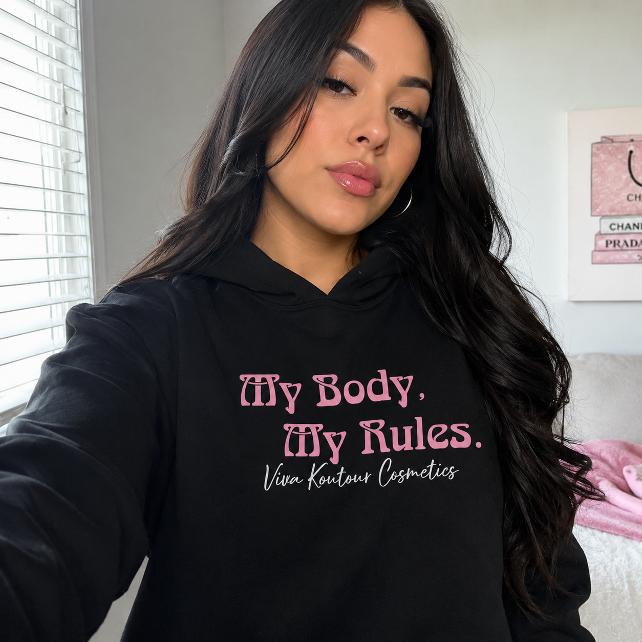 Sudadera con capucha Mi cuerpo, mis reglas