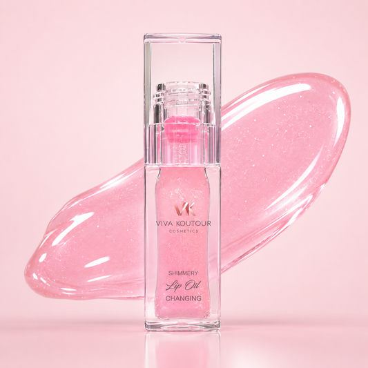 Viva Koutour Cosmetics PH- Lip Changing Oil Brillo de labios hidratante con ácido hialurónico, color chicle