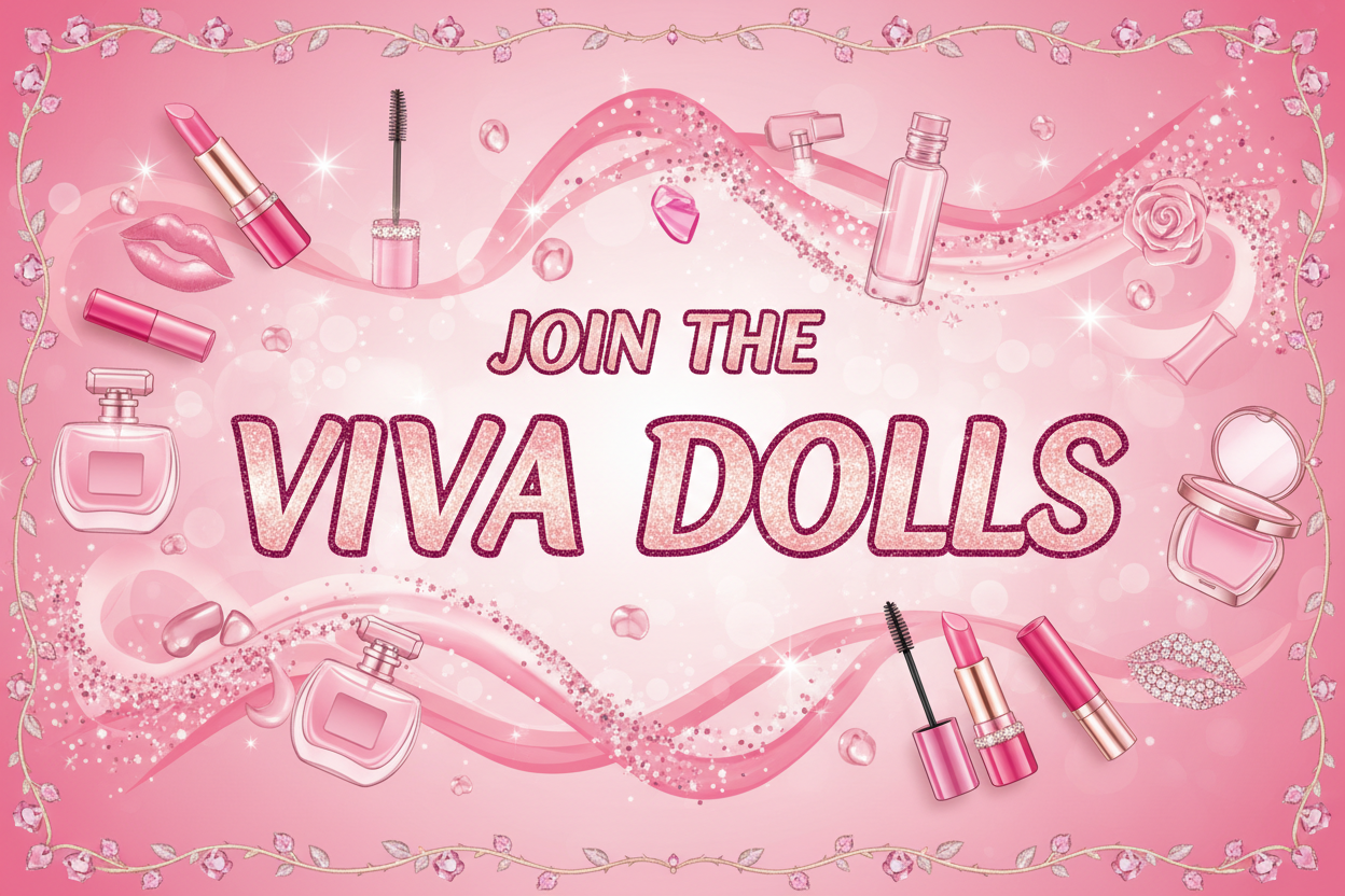 pink themed join the VIVA DOLLS