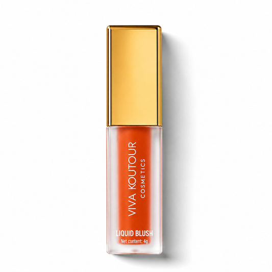 Viva Koutour liquid blush with gold cap on a white background