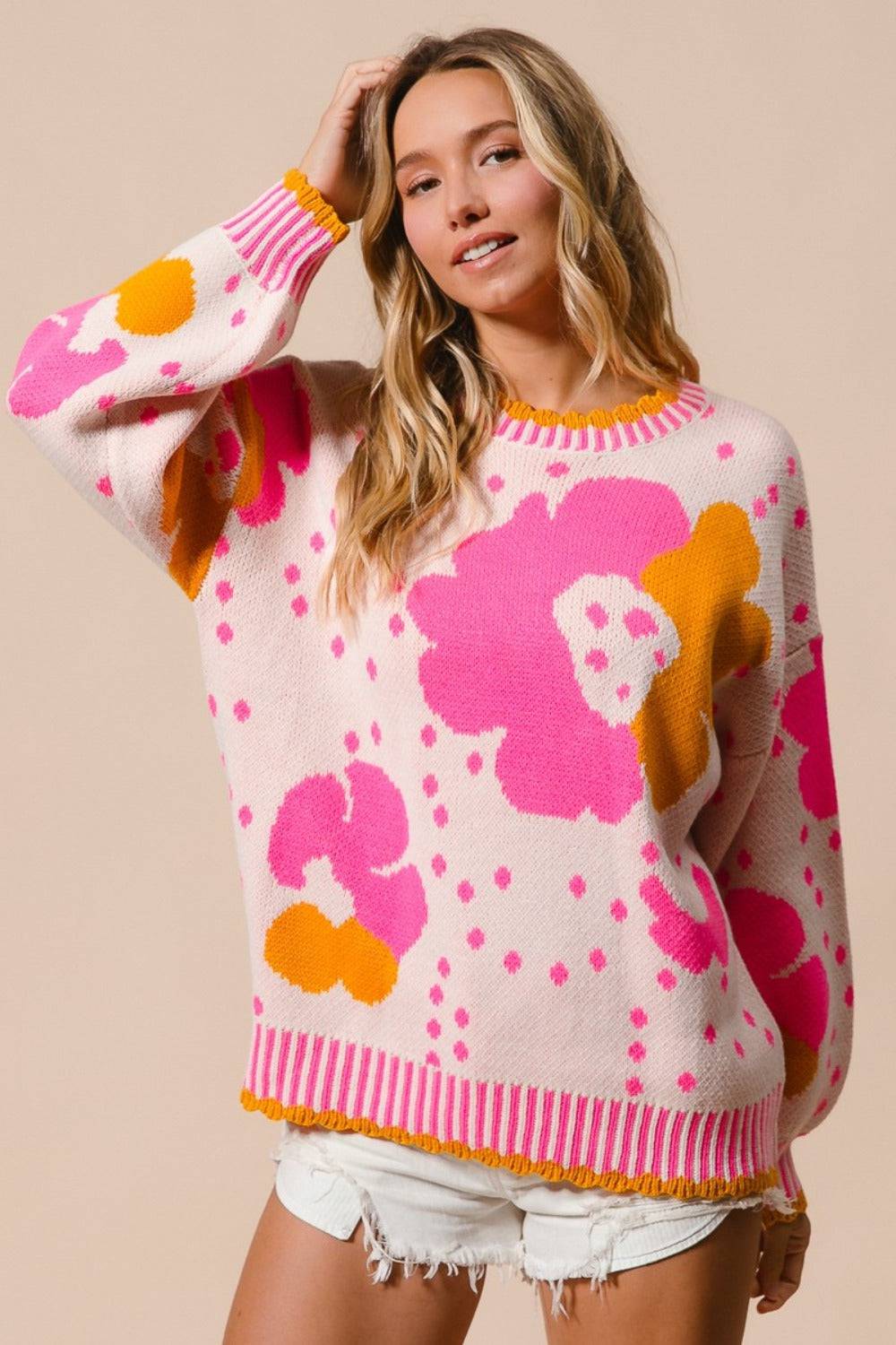 Flower Pattern Sweater