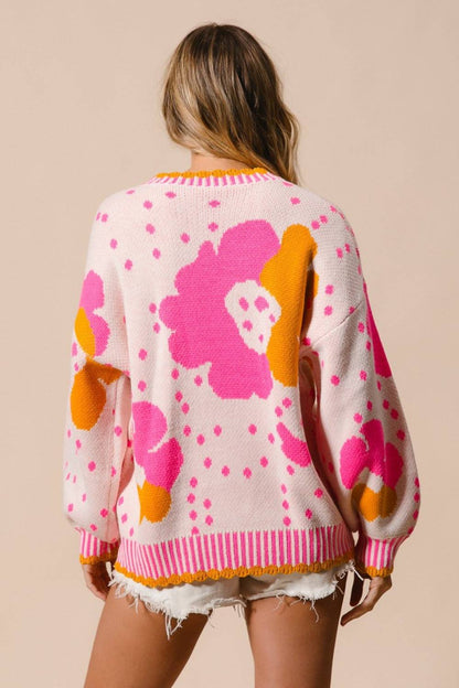 Flower Pattern Sweater