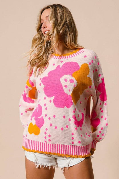 Flower Pattern Sweater