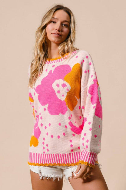 Flower Pattern Sweater